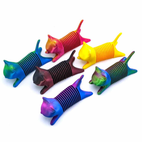 Popular Children's 3D Printed Spring Cat Toy Model Creative Decompression Animal & Dinosaur Genre