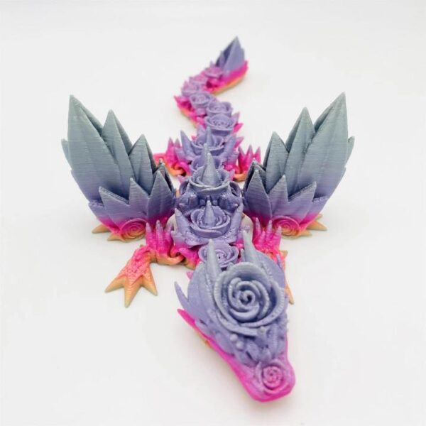 3D Printing Toy Made in China Anime 3D Printed Winged Rose Dragon Plastic Rods - Image 4