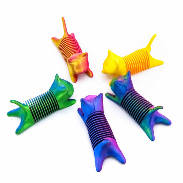 Popular Children's 3D Printed Spring Cat Toy Model Creative Decompression Animal & Dinosaur Genre - Image 4