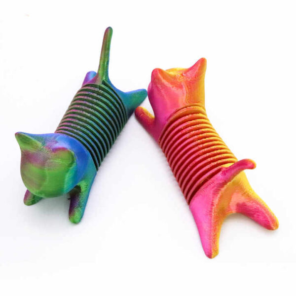 Popular Children's 3D Printed Spring Cat Toy Model Creative Decompression Animal & Dinosaur Genre - Image 6