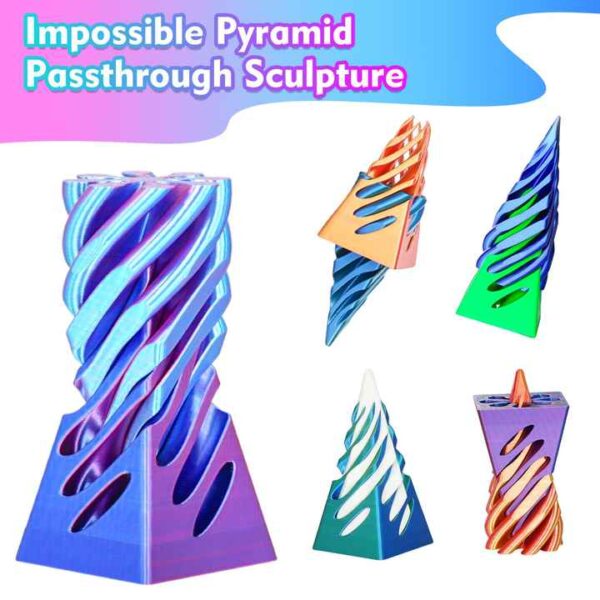 Custom Purple 3D Printed Pyramid Toys Buy 3D Models Processing Moulding Service Made of PLA Material - Image 5