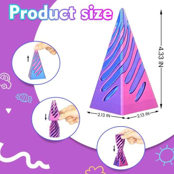 Custom Purple 3D Printed Pyramid Toys Buy 3D Models Processing Moulding Service Made of PLA Material - Image 6