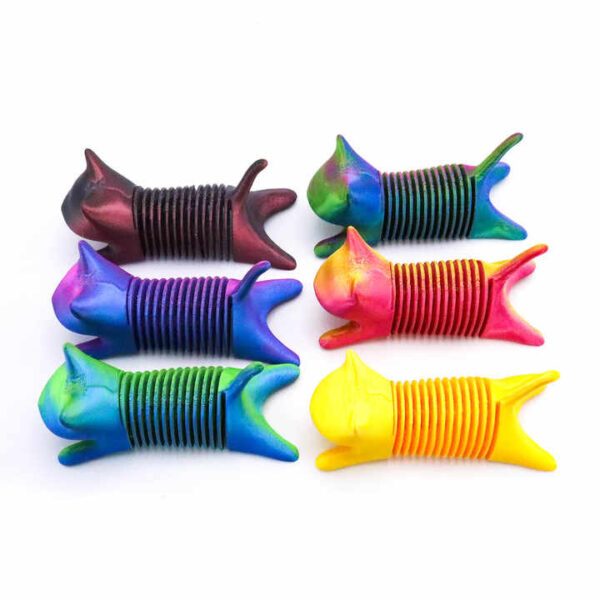 Popular Children's 3D Printed Spring Cat Toy Model Creative Decompression Animal & Dinosaur Genre - Image 3